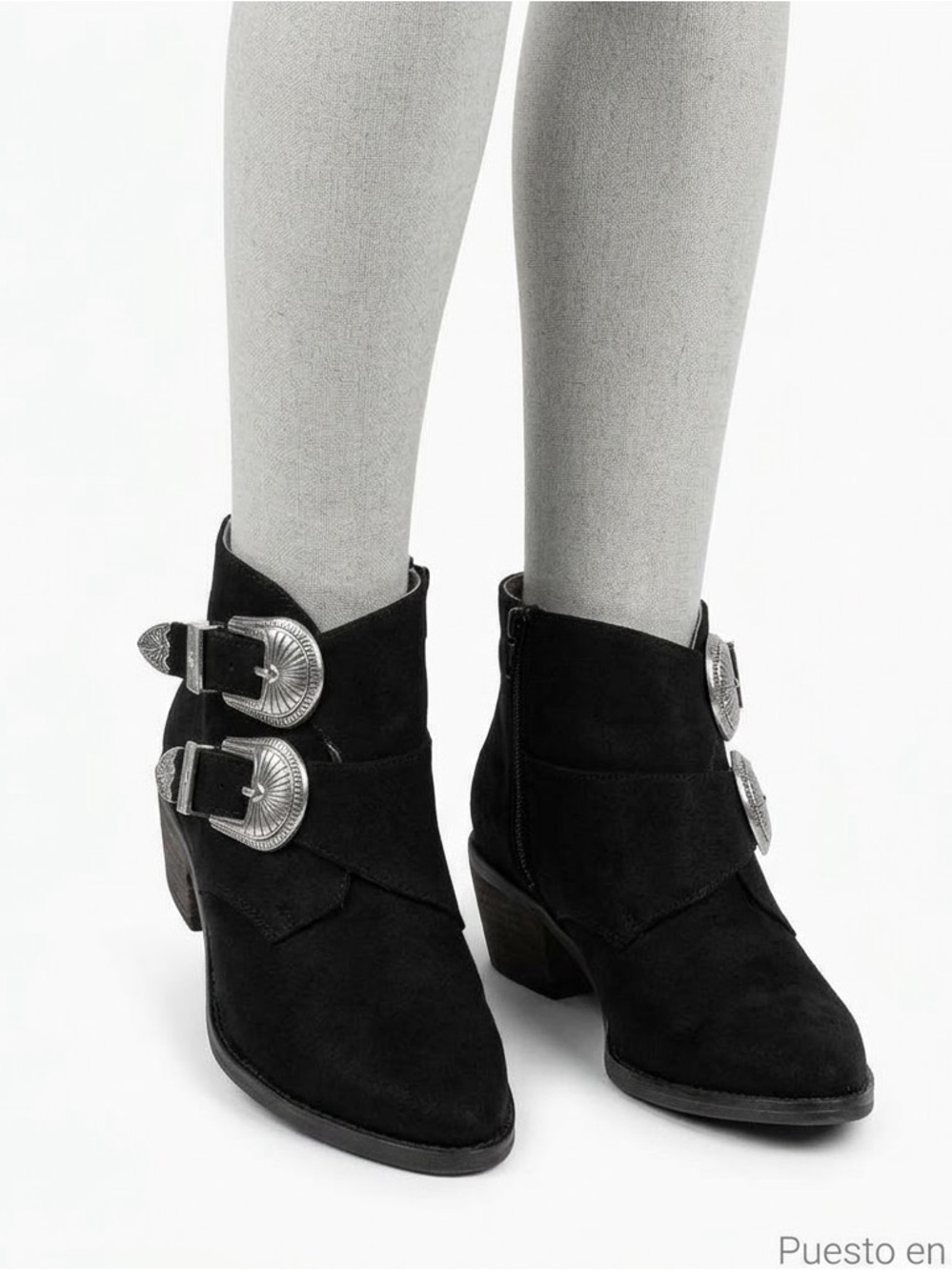 Band of Gypsies Black Silver Ankle Booties